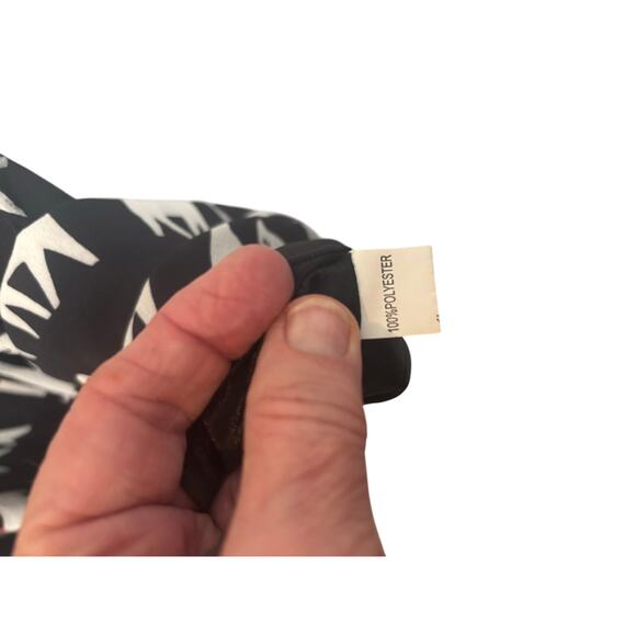 Poach Posh Cat Print Fit & Flare Dress Black White Sleeveless Novelty Quirky - Picture 5 of 10